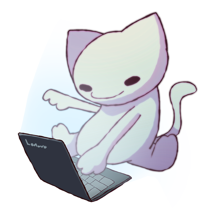cat typing gif